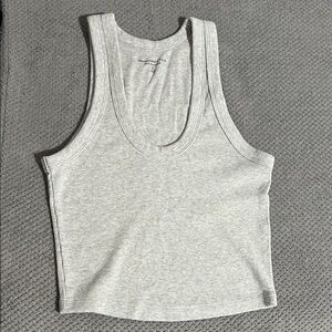 Abercrombie & Fitch Light Gray Ribbed Tank Top
